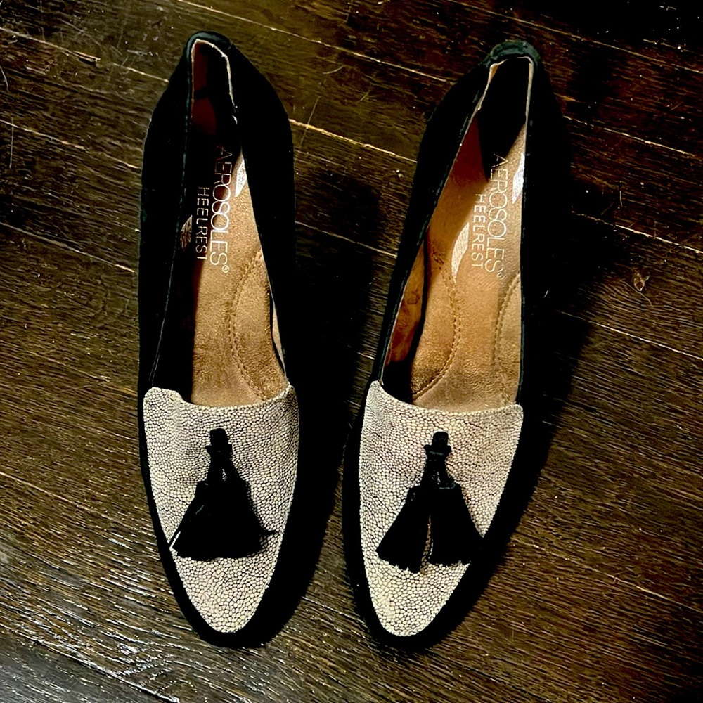 Suede Snakeskin Heels Never Worn